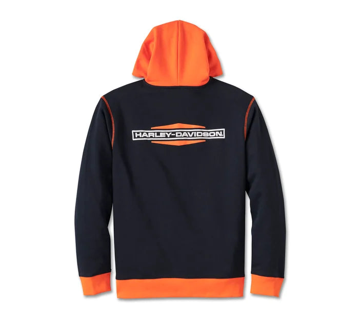 Men's Kickstart Pullover Hoodie - Colorblock - Harley Black