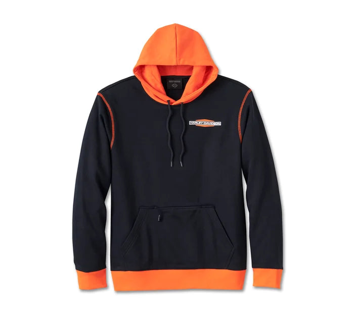 Men's Kickstart Pullover Hoodie - Colorblock - Harley Black