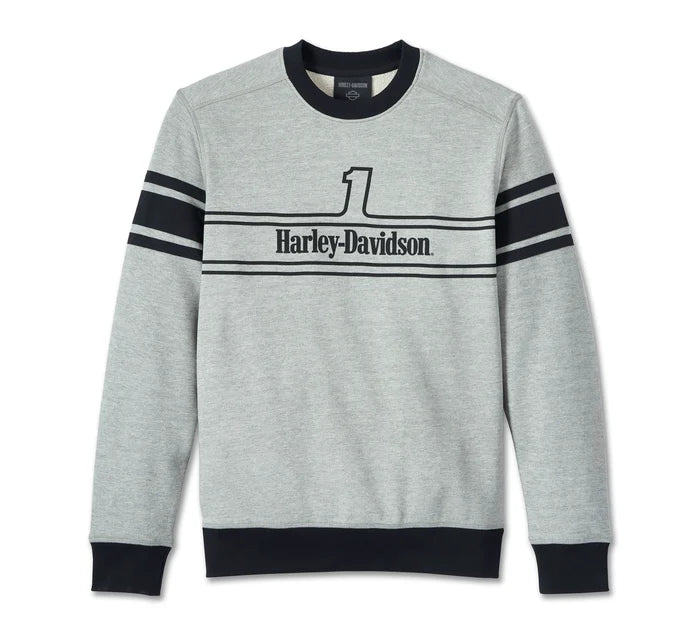 Men's #1 Racing Sweatshirt - Charcoal Grey Heather 96016-24VM