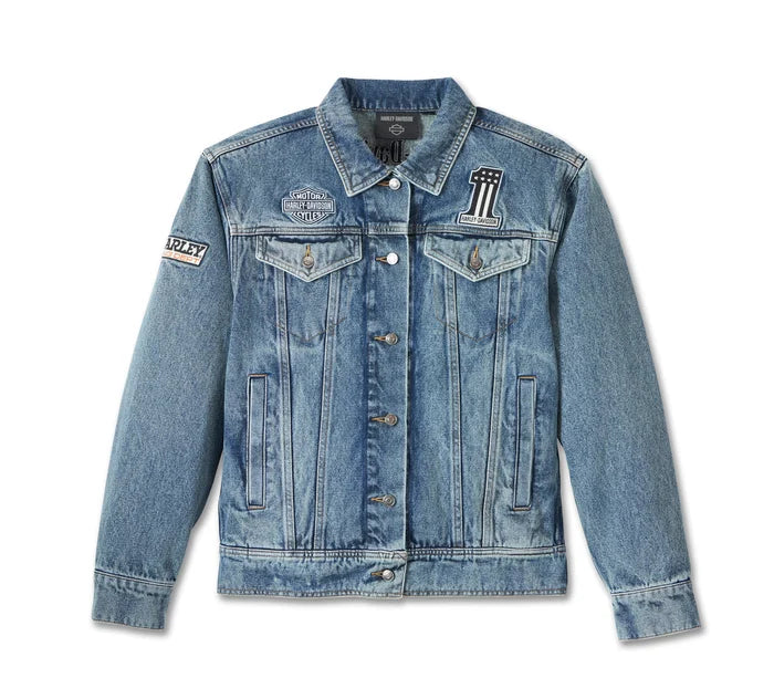 Women's Powerslide Oversized Denim Jacket - 96288-24VW – Darling