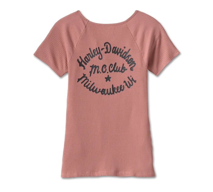 Women's Creed Club Rib-Knit Top - Light Mahogany - 96702
