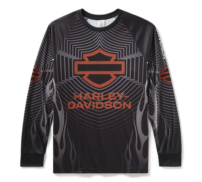 00S Harley-Davidson BROKEN SKL L/S 長袖シャツ Bar & Shield Moto Jersey - 96882-24VM – Darling Downs Harley-Davidson