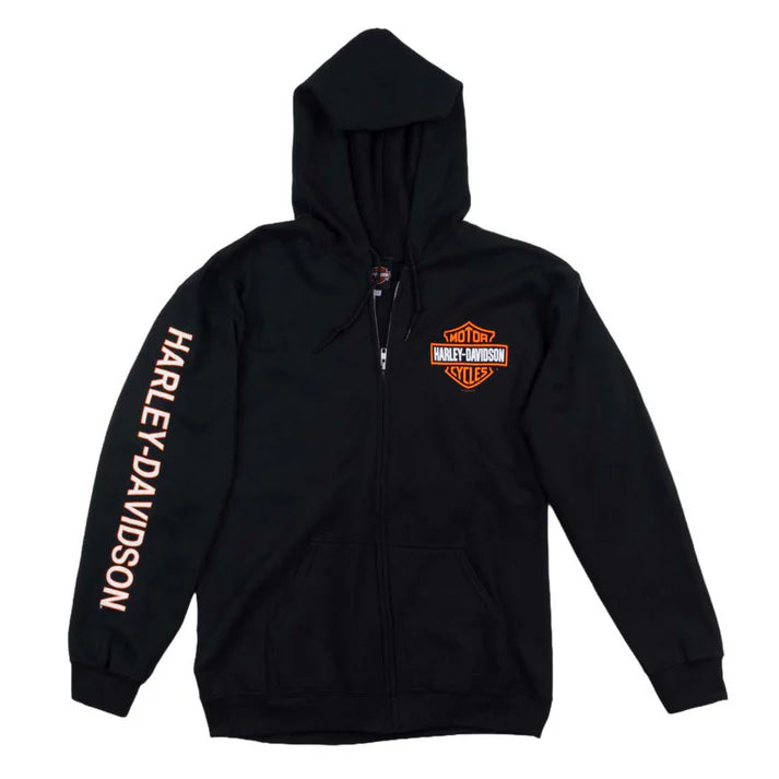 Darling Downs Harley-Davidson® Dealer Hoodie - Left Chest B&S Zip - 40