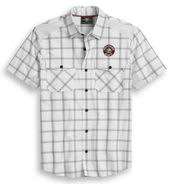 Harley-Davidson Men's Performance Stretch Mesh Fast Dry Plaid Shirt - Darling Downs Harley-Davidson Harley-Davidson Men's Performance Stretch Mesh Fast Dry Plaid Shirt - Darling Downs Harley-Davidson