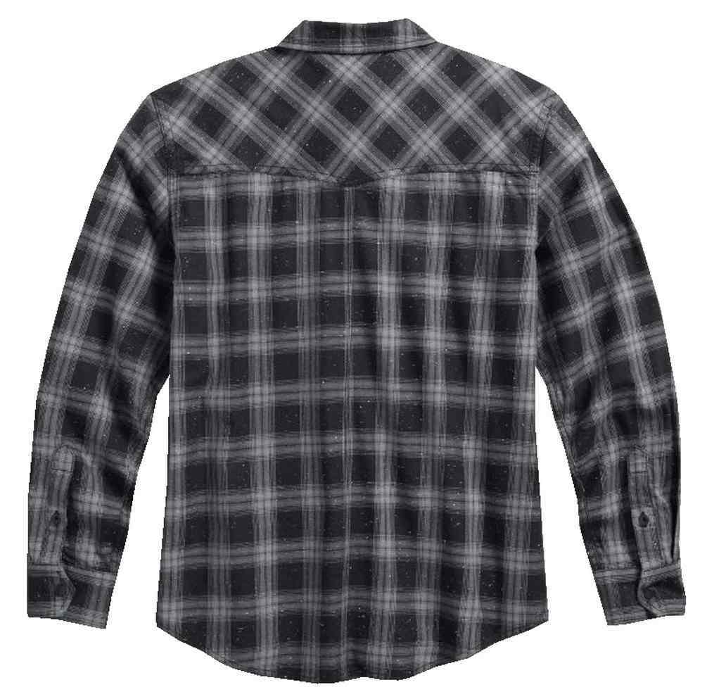 Men's Roll-Tab Sleeve Plaid Woven Shirt, Black 96568-17VM