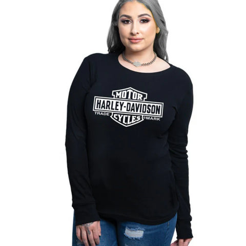 Harley-Davidson Women's Elongated Bar & Shield Long Sleeve T-Shirt 40290942