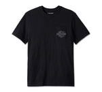 Men's Bar & Shield 3D Pocket Tee - Black Beauty - 96063-24VM