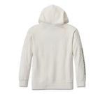 Women's Oversized Street Machine Bar & Shield Pull Over - Cloud Dancer - 96237-24VW