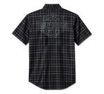 Men's Bar & Shield Short Sleeve Shirt - Harley Black - 96557-24VM