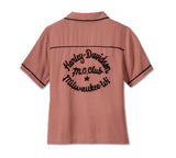 Women's Club Crew Contrast Piping Shirt - Light Mahogany - 96754-23VW