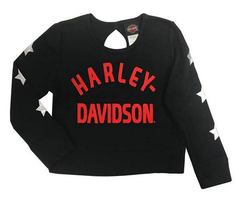 Harley-Davidson® Girls' Metallic Stars Knit Top - 1044919