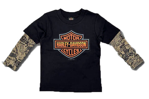 Harley-Davidson® Toddler Boys' T-Shirt with Tattoo Sleeves - 1070151