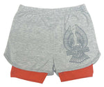 Harley-Davidson® Little Girls' Double Layered Stretch Shorts - Gray & Orange - 4032207