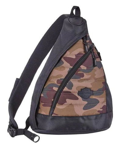 Harley-Davidson Camo Print Quilted Travel Large Sling Backpack - 90820-CAMO