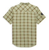 Men's Embriodered Graphic Plaid Shirt - 96019-22VM