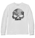 Men's Milwaukee Map Skull Long Sleeve Graphic Tee - 96066-22VM