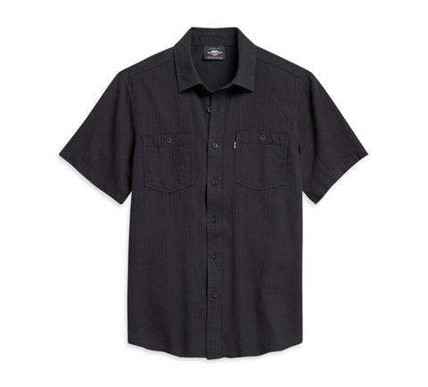 Men's Textured Herringbone Shirt - 96130-21VM