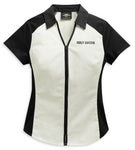 Harley-Davidson® Womens Colorblocked Bar & Shield Logo Zip Front Shirt - 96136-21VW