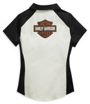 Harley-Davidson® Womens Colorblocked Bar & Shield Logo Zip Front Shirt - 96136-21VW