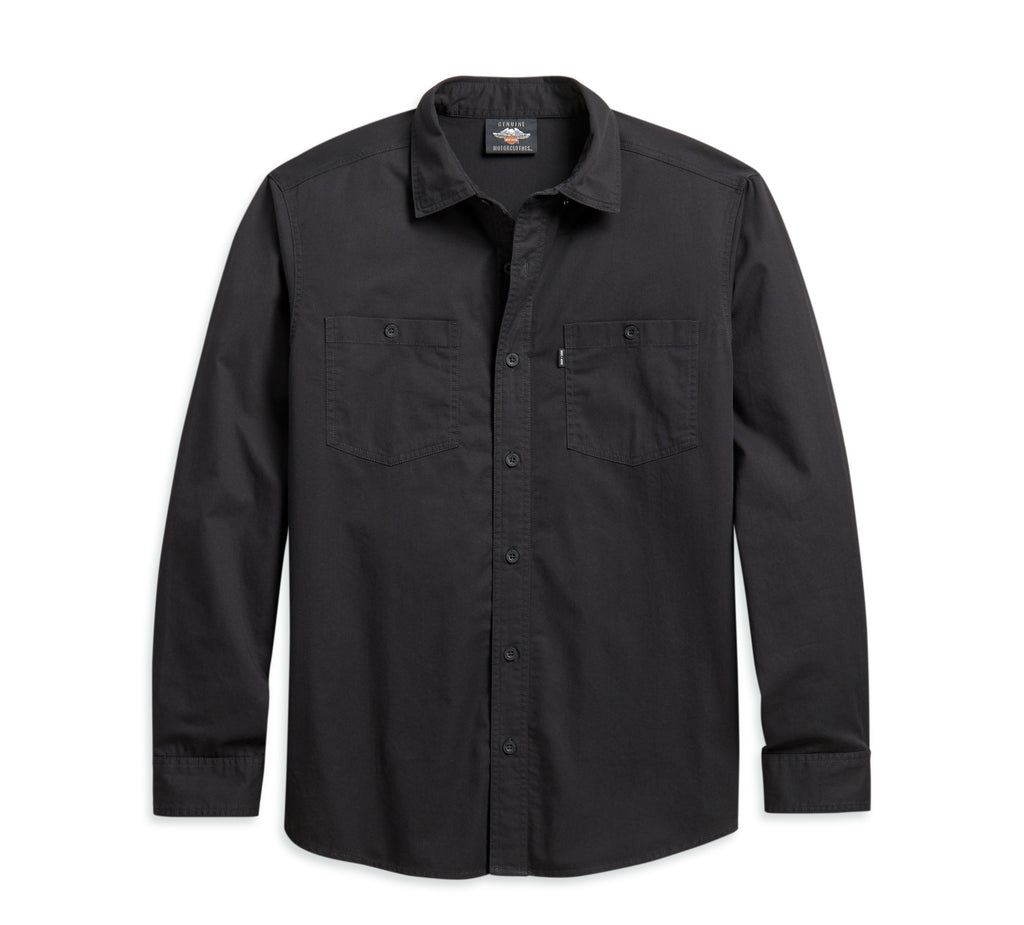 Harley-Davidson Men's Basic Button Down Shirt, Black - 96157-21VM Darling Downs Harley-Davidson Harley-Davidson Men's Basic Button Down Shirt, Black - 96157-21VM Darling Downs Harley-Davidson