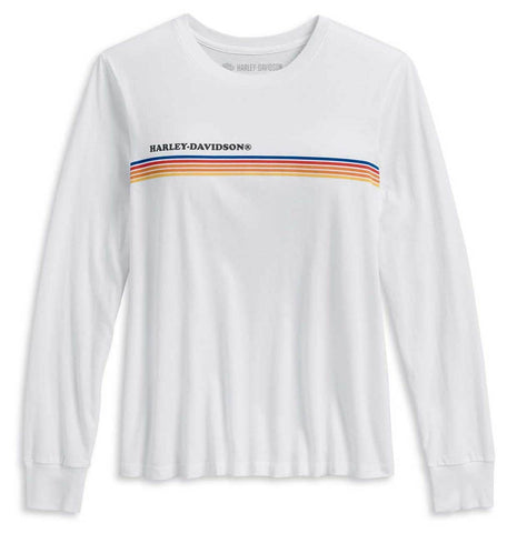 Harley-Davidson® Women's Chest Stripe Long Sleeve T-Shirt - 96183-20VW