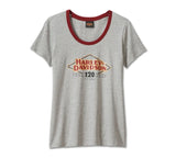 Women's 120th Anniversary Speedbird Diamond Scoopneck Tee - Light Grey Heather - 96696-23VW