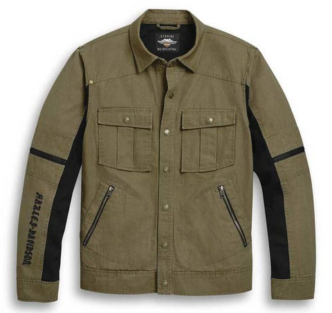 Harley-Davidson® Men's Washed Cotton Canvas Casual Lined Jacket - 97120-20VM