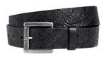 Harley-Davidson® Men's Allover Embossed Graphic Belt, Black Leather - 97619-16VM