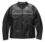 Men's Votary Colorblocked Leather Jacket, Black 98119-17VM