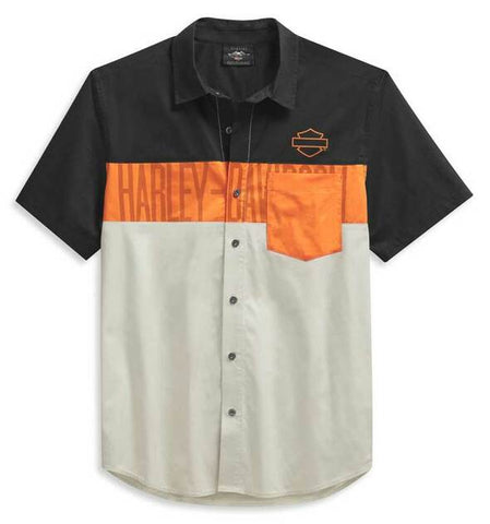 Harley-Davidson® Men's Colour Block Pocket Logo Shirt - 99028-21VM