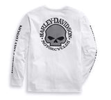 Men's Skull Long Sleeve Tee - White - 99092-14VM