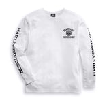 Men's Skull Long Sleeve Tee - White - 99092-14VM