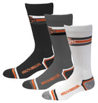 Harley-Davidson® Wolverine Men's 3 Pack Retro Rider Wicking Socks - D99218870-990