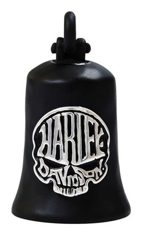 Harley-Davidson® Calavera Skull Bar & Shield Ride Bell - Matte Black Finish - HRB103